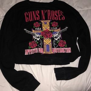 VINTAGE Guns & Roses tour light pullover!!!